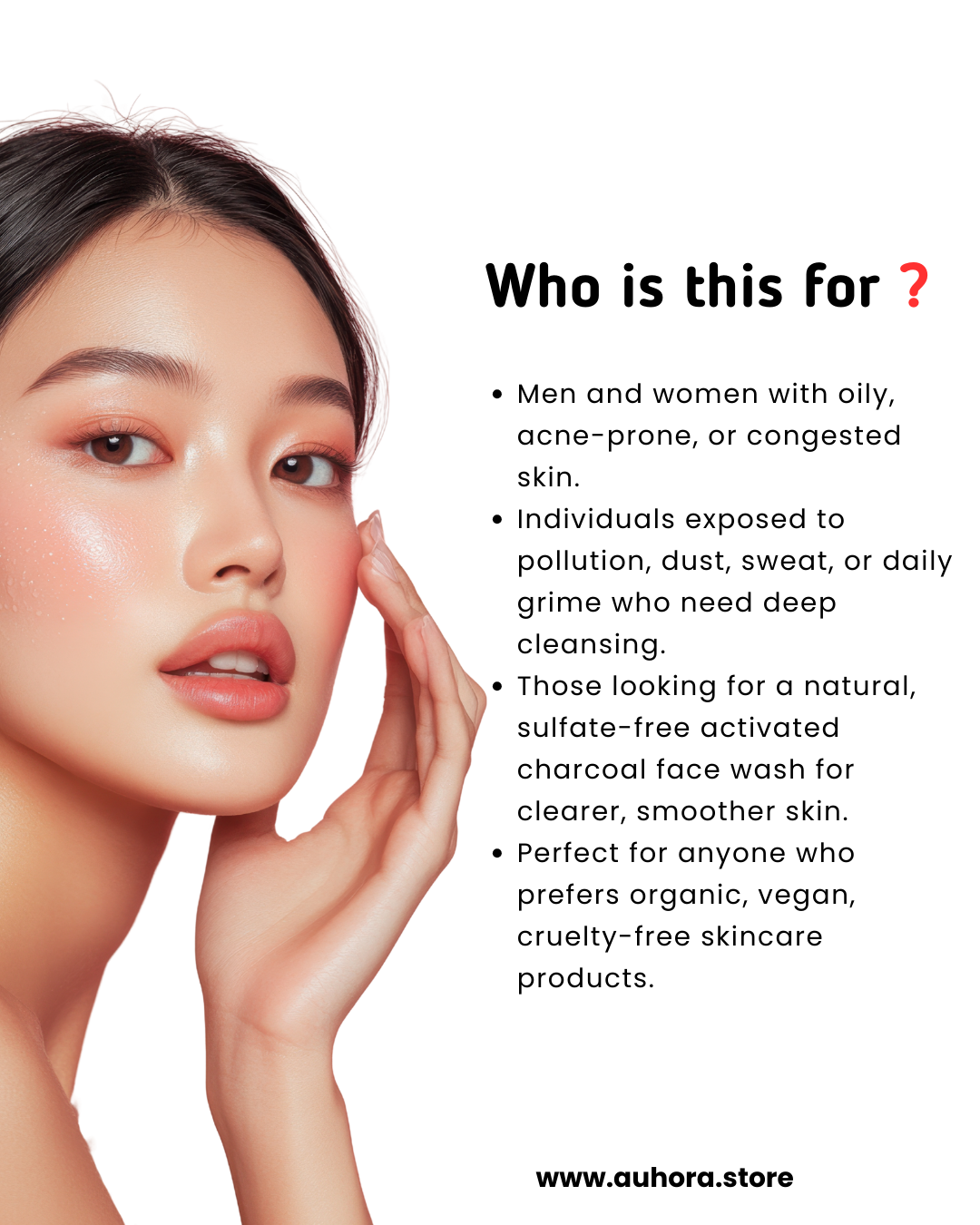 Auhora Activated Charcoal Face Wash