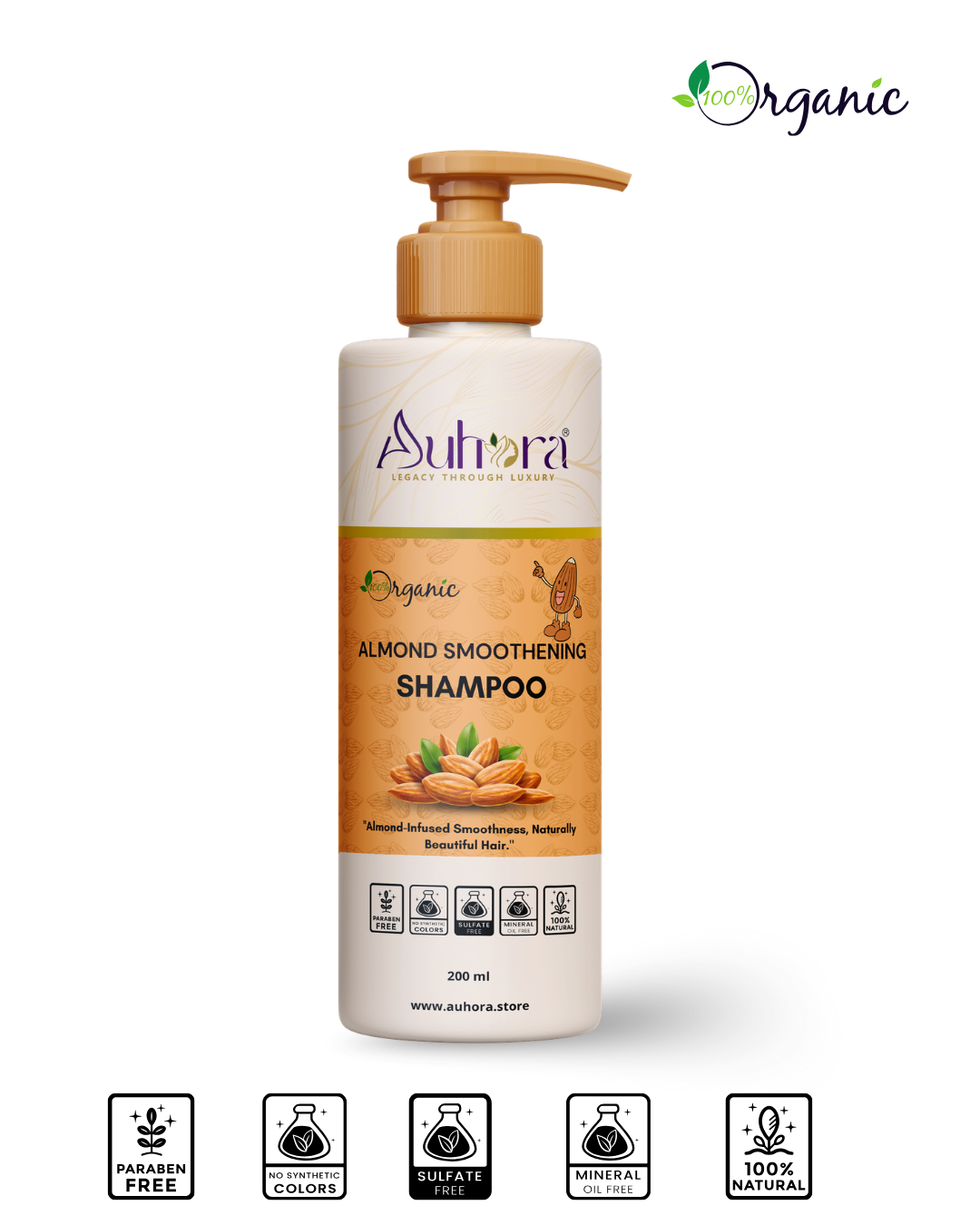 Auhora Almond Smoothening Shampoo