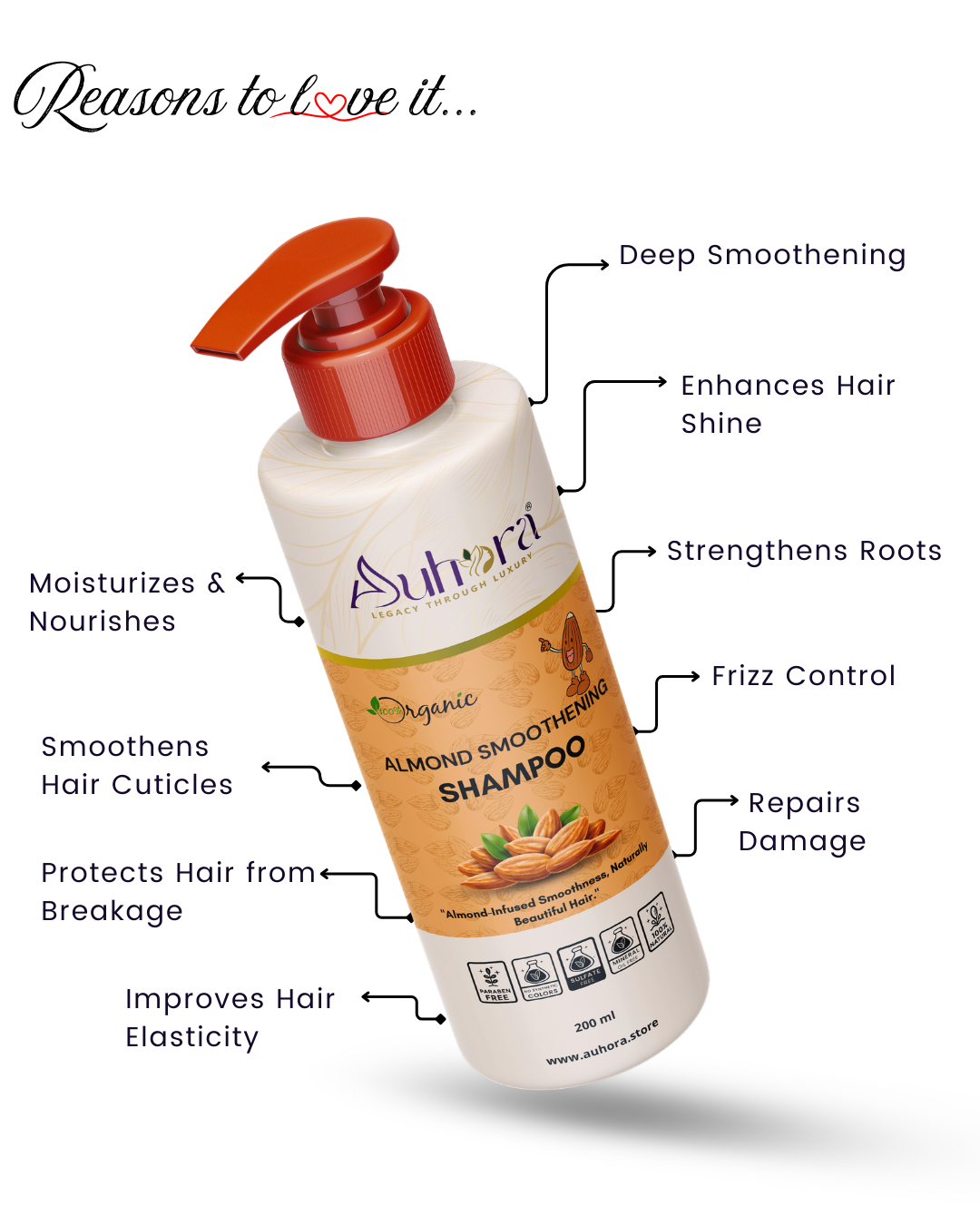 Auhora Almond Smoothening Shampoo
