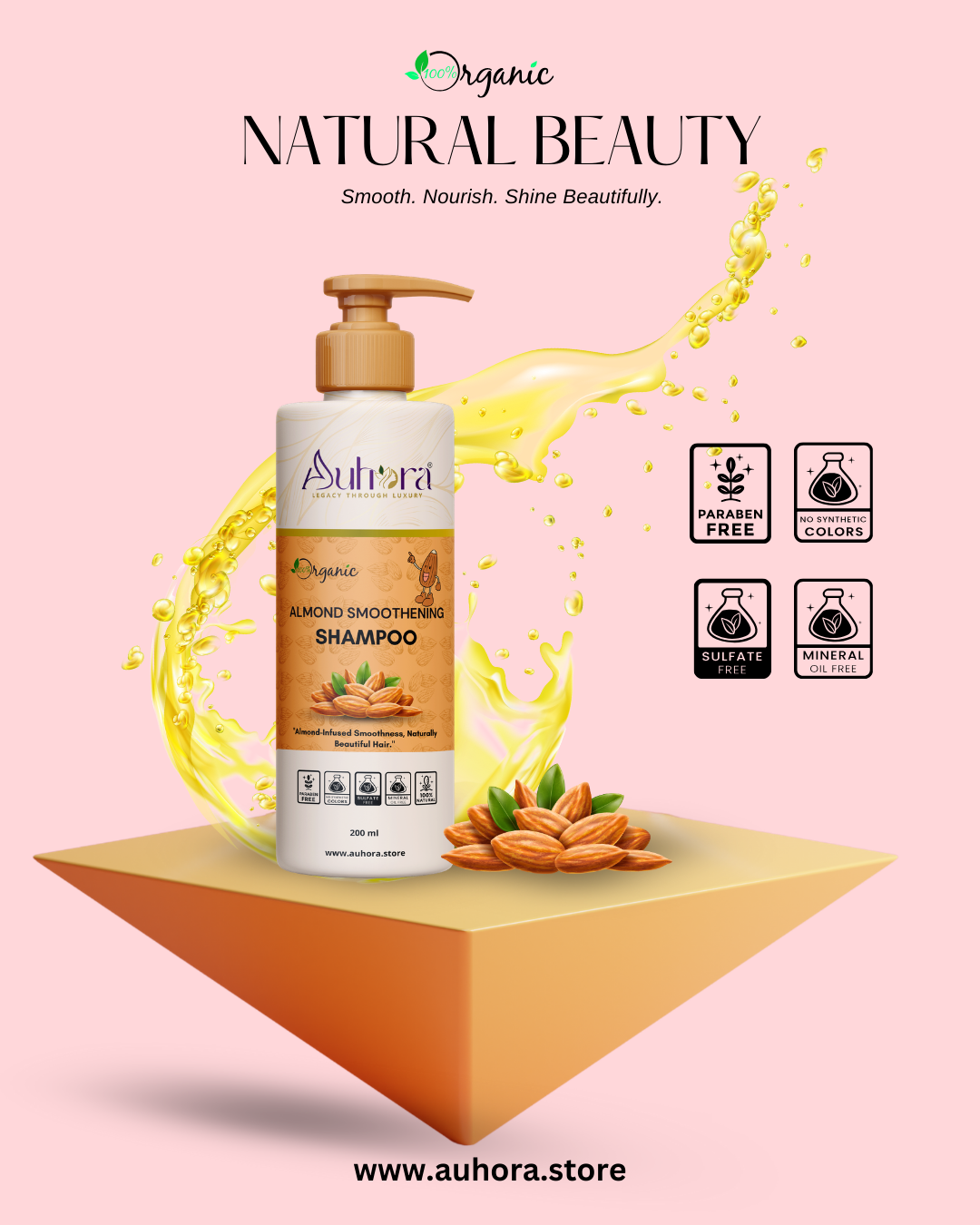 Auhora Almond Smoothening Shampoo
