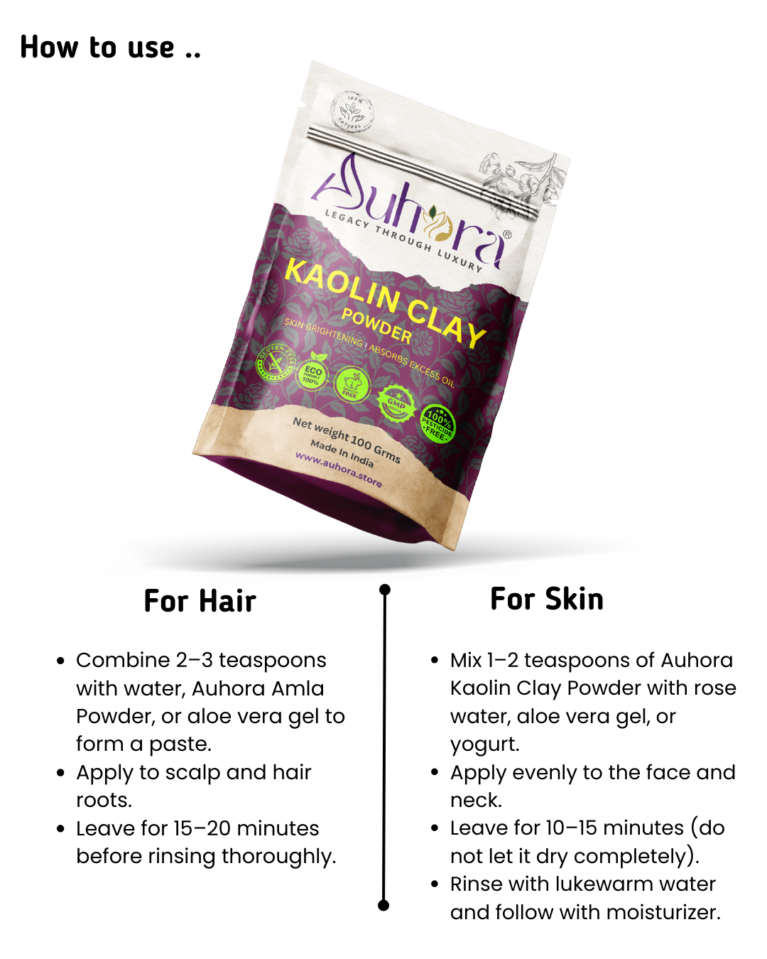 Auhora Kaolin Clay Powder