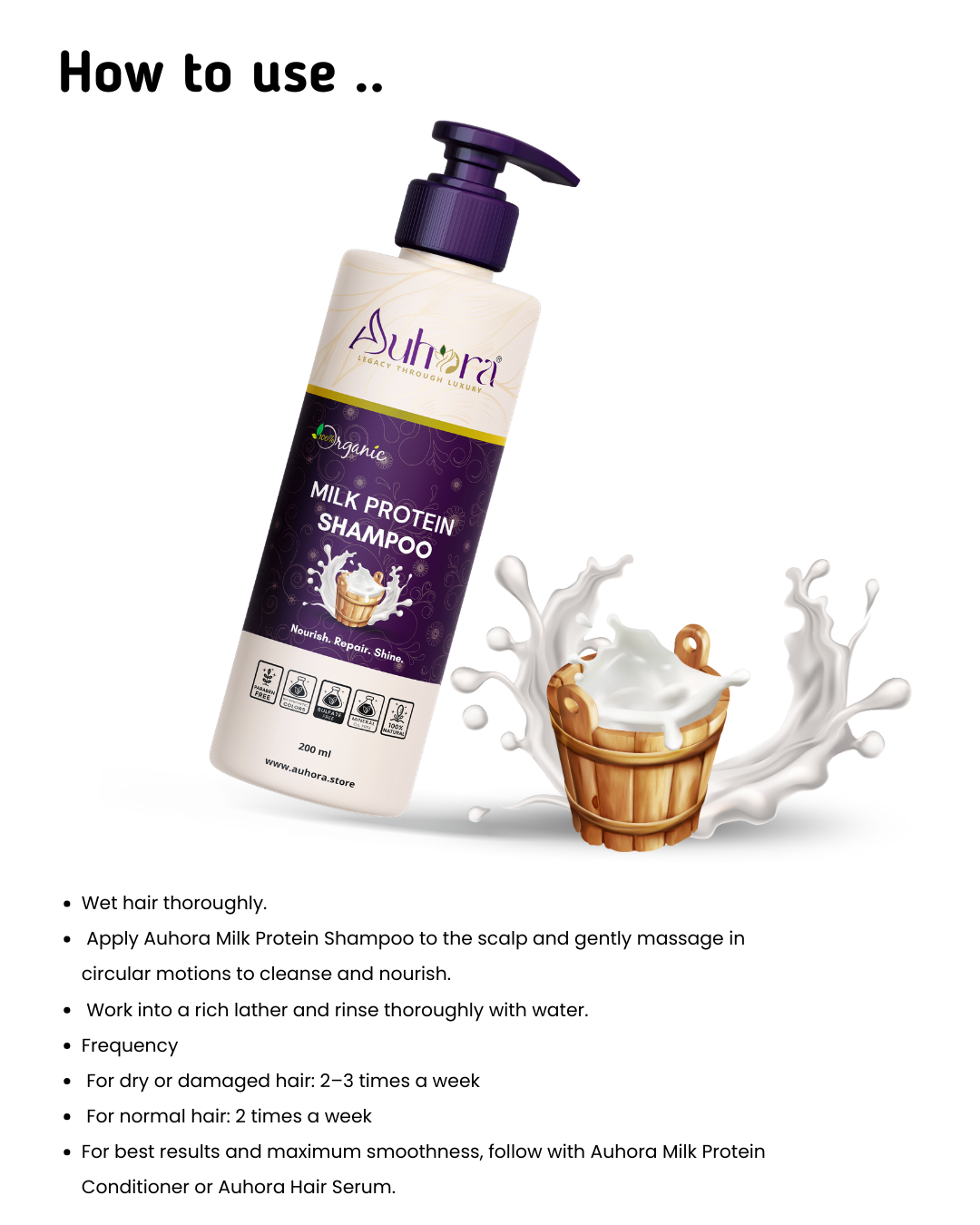 Auhora Milk Protein Shampoo
