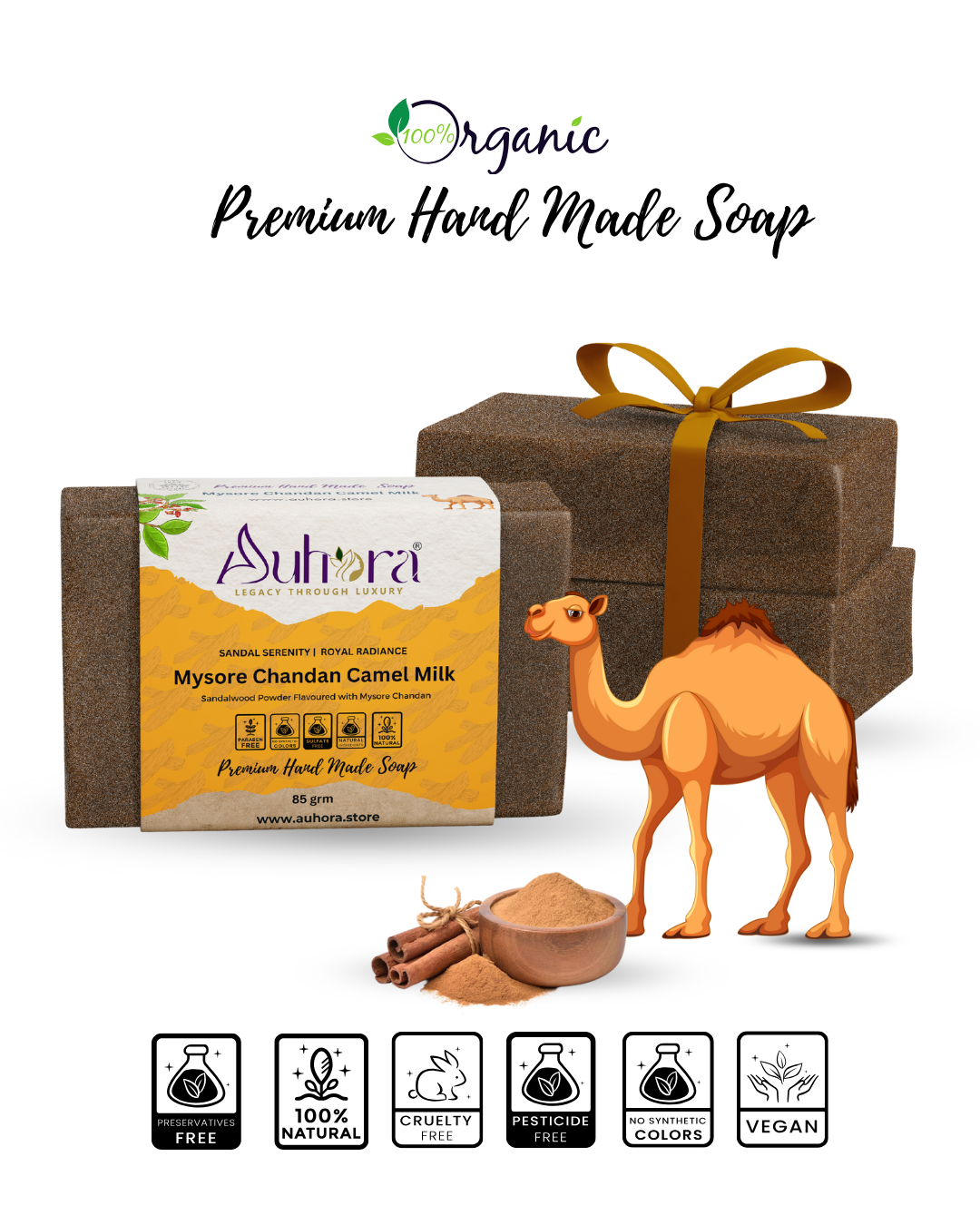 Auhora Mysore Chandan Camel Milk Soap