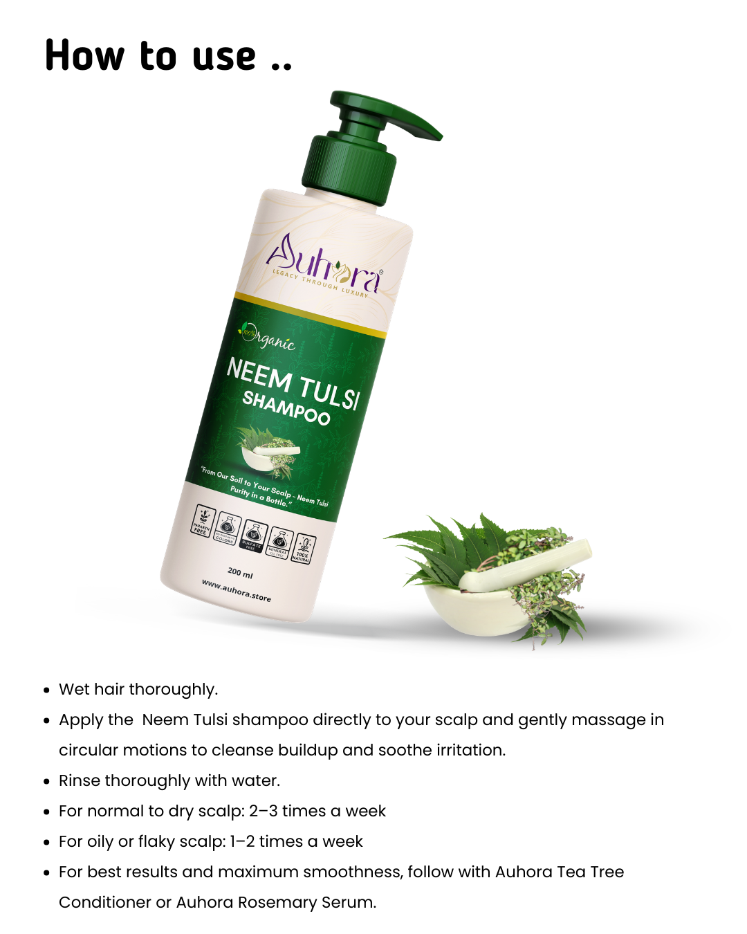 Auhora Neem Tulsi Shampoo