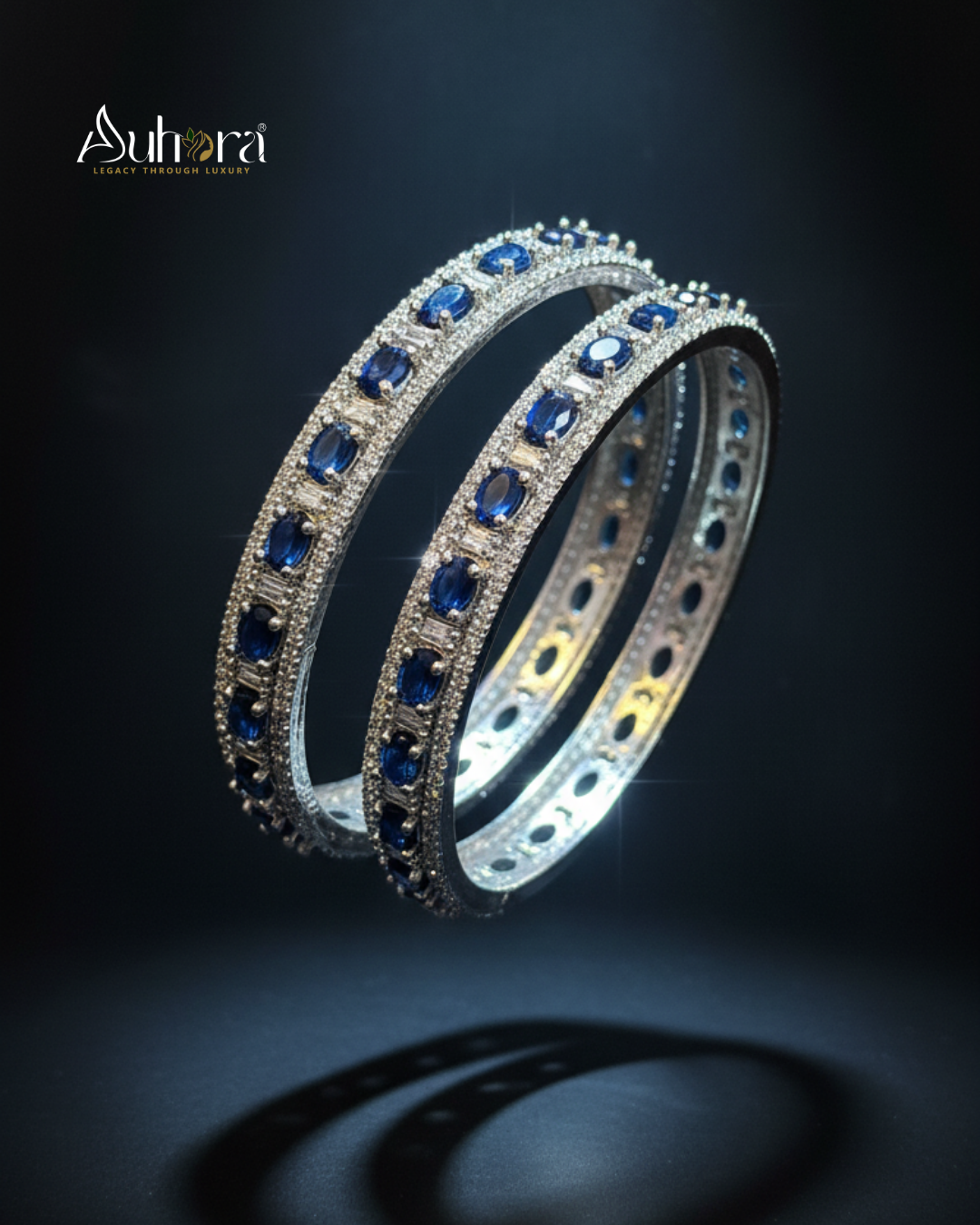 Auhora Sapphire Radiance Bangles