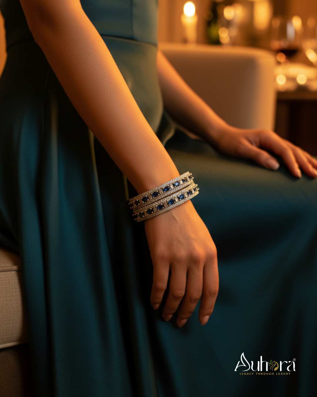 Auhora Sapphire Radiance Bangles