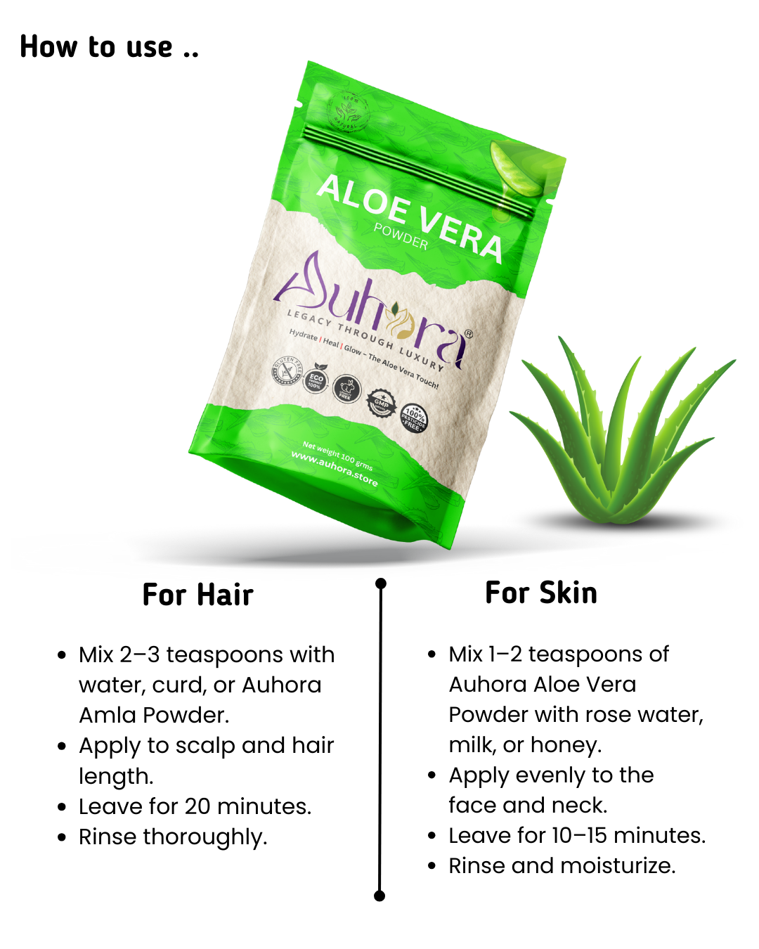 Auhora Aloe Vera Powder