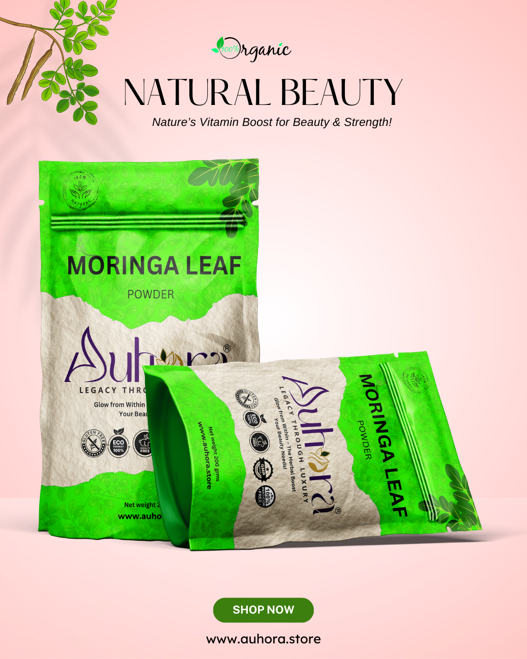 Auhora Moringa Leaf Powder