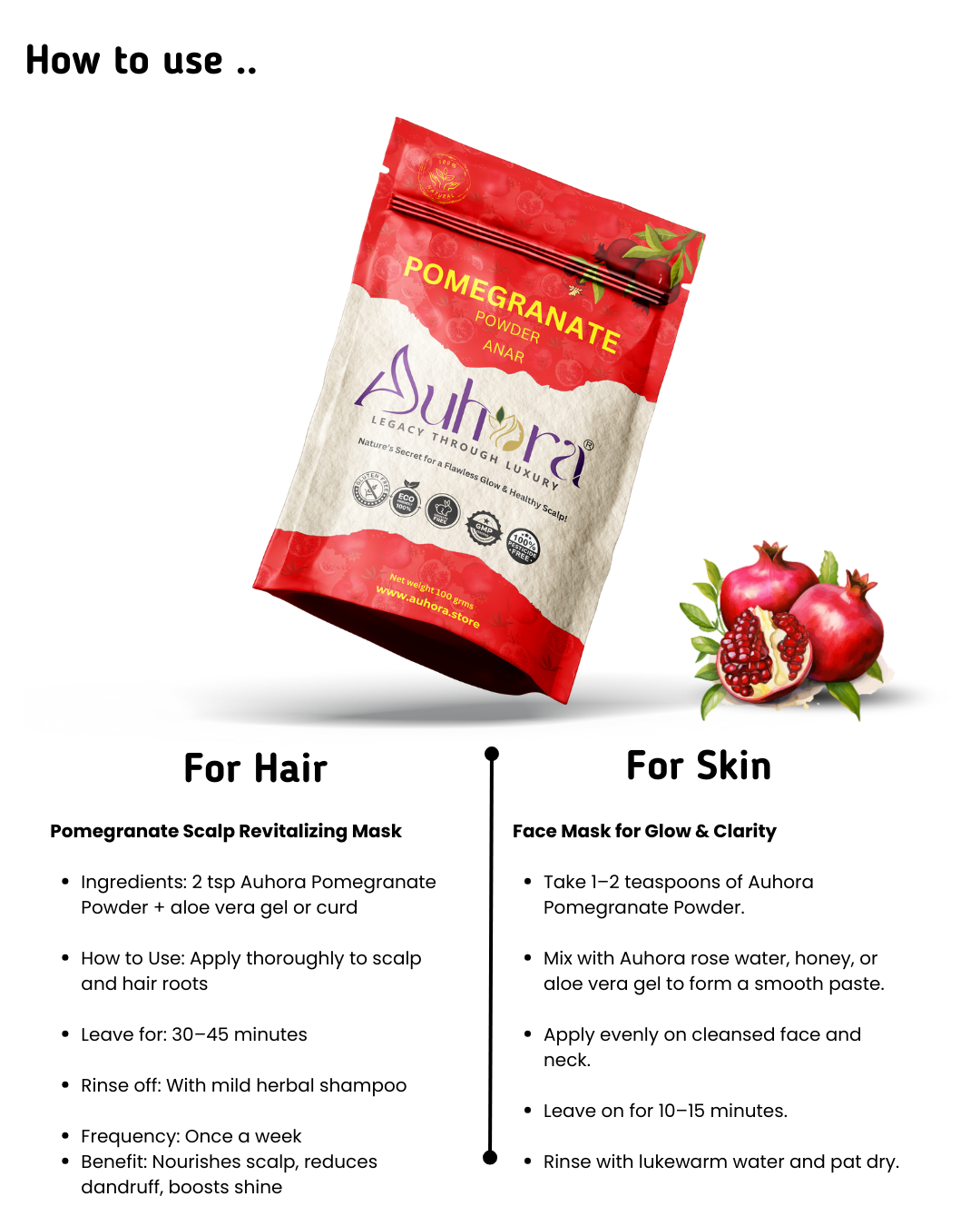 Auhora Pomegranate (Anar) Powder